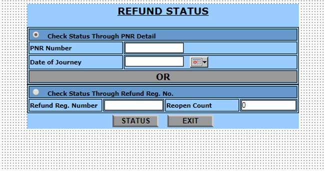 train ticket refund status