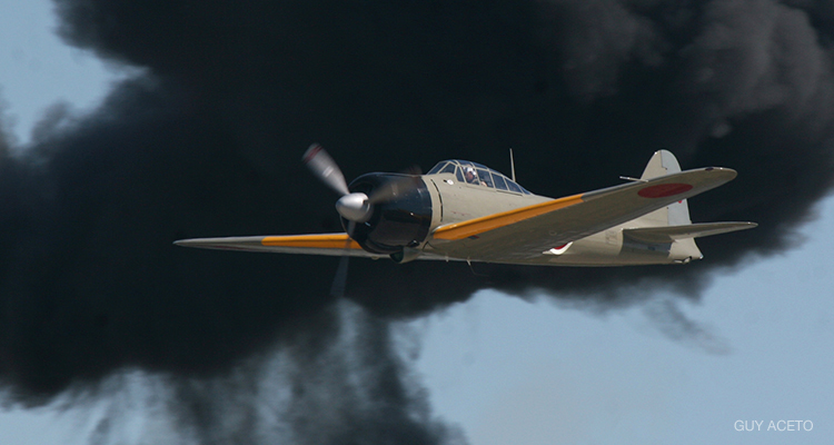 Texas Flying Legend's A6M2 was resurrected from a small island south of Bougainville in the South Pacific that was used by the Imperial Japanese Naval and Army Air Forces. It is one of the very few actual "Zero" fighters left in the world that still fly.