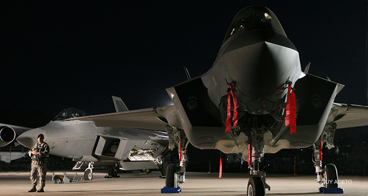 The F-22, F-35 and the venerable B-52 all saw the Oshkosh ramp for the first time.