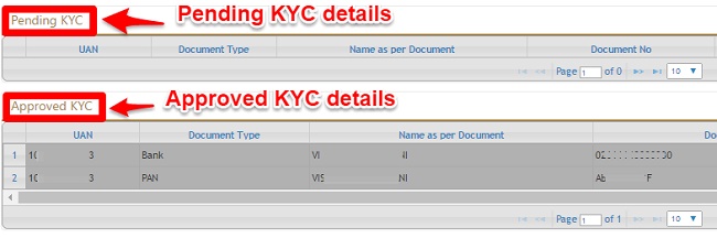 EPF KYC Status